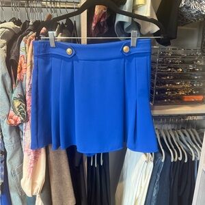 Zara Royal Blue Skort with Gold Accents